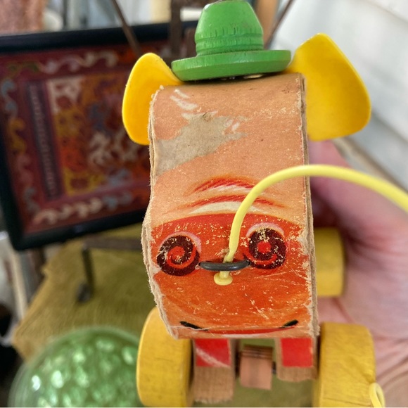 Vintage 1962 Pudgy Pig Fisher Price Pull Toy - Picture 4 of 10
